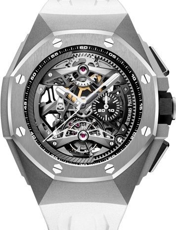 Review Audemars Piguet Replica Tourbillon Chronograph Openworked Selfwinding 26587TI.OO.D010CA.01 watch